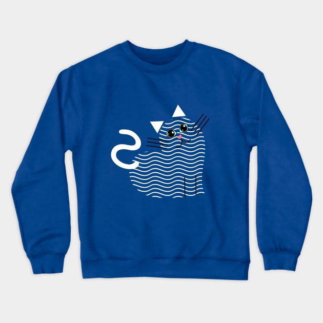 Gato Corazón Crewneck Sweatshirt by haicozam@gmail.com